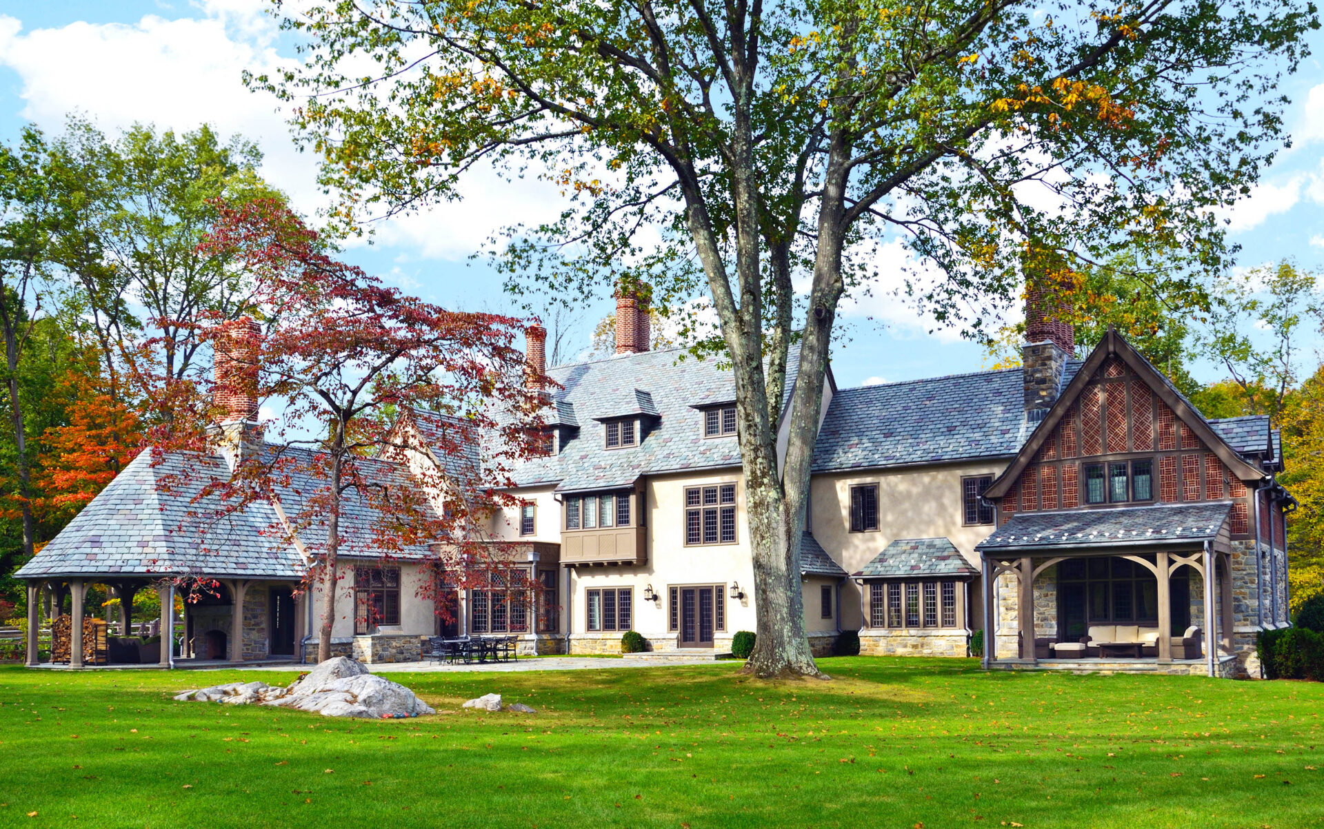 Mid-Country-Tudor-Rear-Elevation | Vanderhorn Architects